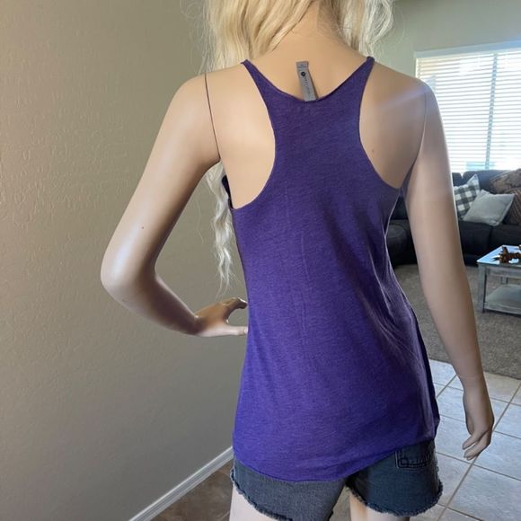 FIFTH SUN Cardio Is Hardio Racerback Tank Top In Purple Size Medium New - Picture 6 of 9